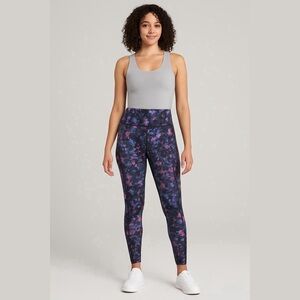 Avia Floral Print Women's Leggings Sz XXL Gym Yoga Activewear Running Athletic